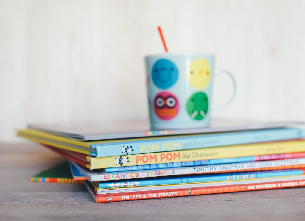 kids book stack