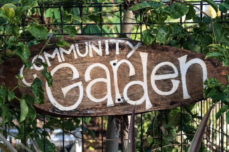 Sign states Community Garden